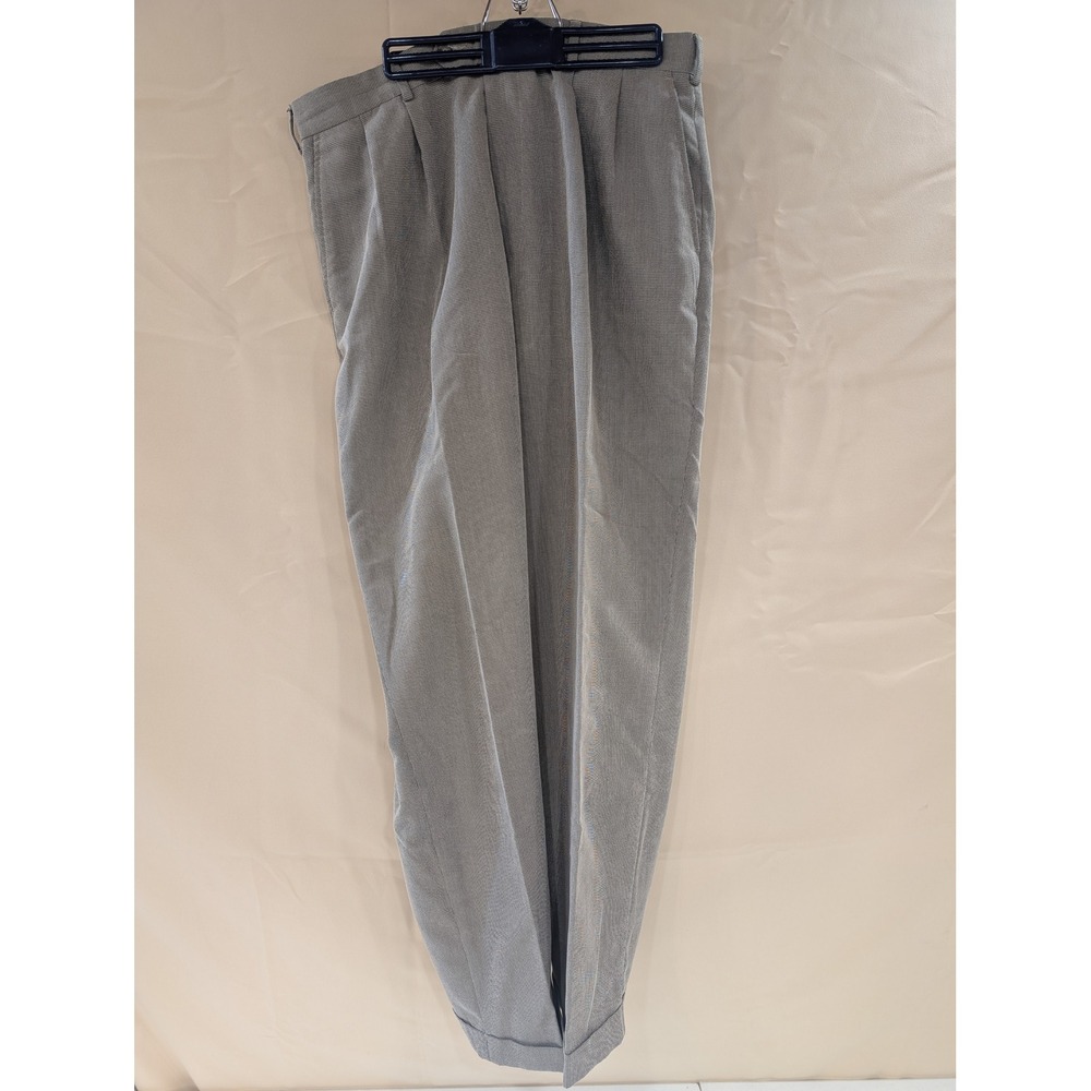 Ivy Crew Classics Mens Gray Dress Pants Pleated Cuffed 36x32 - Picture 1 of 5